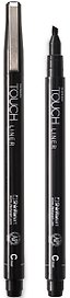 Ручка капиллярная  TOUCH Liner черный, наконечник долото, TOUCH