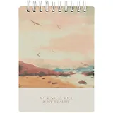 Блокнот А6 100л кл. "View", пляж, мягк.переплет, спираль