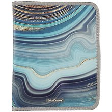 Папка для тетрадей «Marble Kyanite» А5+, на молнии с трёх сторон, Erich Krause