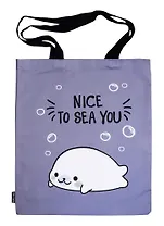 Сумка-шоппер Белек Nice to sea you серая текстиль 40см.*32см.