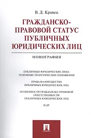 Гражданско-правовой статус публичных юридических лиц.Монография