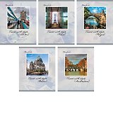 Тетрадь 48л кл. "Вокруг света (Travel with style)" офсет, конгрев, мат.лам, выб.лак, ассорти, Unnika