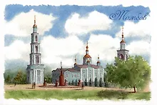 Открытка Тамбов Спасо-Преображенский собор
