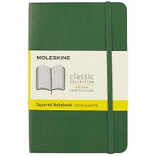 Записная книжка «Classic Pocket» А6, 96 листов в клетку, зелёная, Moleskine
