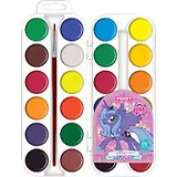 Краски акварельные 24цв «My little pony» медовые, п/у, кист., европодвес, Proff
