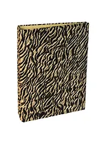 Папка 2кольца "Baide" А4 35мм, 075, фактура зебра, розово-черная