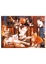 Набор д/творчества Рыжий кот Раскраска на картоне А3 (в коробке) (16цв.) Котята на книжной полке Р-3047