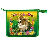 Папка для тетрадей А5 "Шиммел 2" на молнии, лам.картон, блест, объемн.тиснение, Канцбург