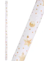 Бумага упаковочная 70*100см "Золотое украшенье" мел., НГ, инд.уп.