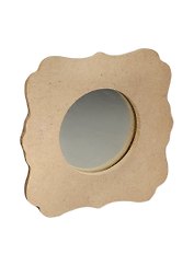 Зеркало №4 из МДФ фигурный край (зеркало вынимается) (АН6140086) (22х22см/12х12см)