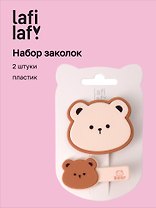 Набор заколок Kawaii Мишки матовые (2шт) (пластик) (12-03907-B13) (Lafilaf)