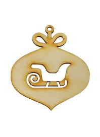 Фигурка-подвеска Новогодний шарик-35 (151899) (90х81х3мм) (игрушка из дерева) (упаковка)