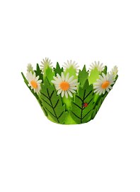 Корзина войлочная Ромашки по кругу (002543)