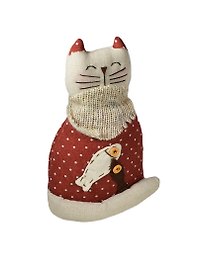 Игрушка декоративная Кошка с рыбами (22см) (777-004)