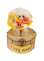 Домовой Богатейка на сундуке (15см) (Б-4)