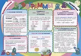 Учебный плакат. Русский язык. Изучение глагола. Орфограммы