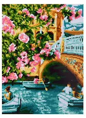 Набор для творчества. Алмазная мозаика "Мост в Севильи", 30х40 см