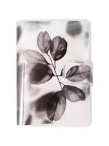 Записная книжка А7 80л лин. "Black leaf" в ПВХ-обложке, тонир.внутр.блок