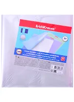 Обложки 10шт д/тетрадей и дневников "Fizzy Clear" с клеевым краем и клапаном в край, 212*395мм, 80мкм, Erich Krause