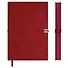 Ежедневник дат. 2026г. А5 176л "Тиволи глосс" красный, кожзам, мягк. переплет, застёжка-резинка, блинт.тиснение, офсет, справ.мат-лы, ляссе, инд.уп - 1