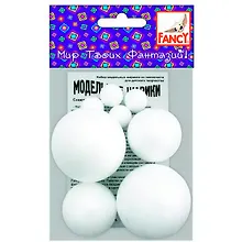 ACTION! Fancy Набор шариков из пенопласта, d=20 мм, d=45 мм, d=60 мм, 8 шт., в блист. FD030008