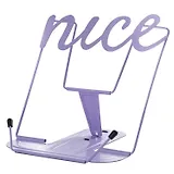 Подставка для книг/учебников "ЛАВАНДА" лавандовая, металл., фигурная вырубка