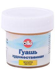 Гуашевая краска золото светлое, 22 мл, Olki