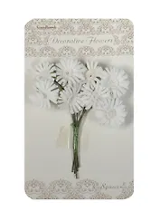 Маргаритки белые (SCB281401) (1 букетик) (в букете 8шт.) (упаковка)