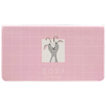 Планинг дат. 2027г. А6 64л 160*90 "Goat" розовый, иск.кожа, мягк.переплет, ляссе, карманный, скругл.углы