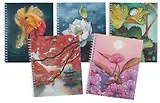Тетрадь 96л кл. "Акварельные сюжеты (Эксклюзив)" мел.картон, тиснение фольгой "Серебро", ассорти