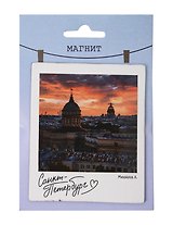 Магнит СПб Петербург, Казанский и Исаакиевский собор (фото) (70х85) (МВ2025-099)