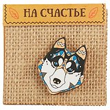 Открытка со значком На счастье (7 х 7 см) (1737933) (упаковка)