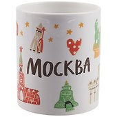 Кружка Москва Символы города (керамика) (330мл) (коробка) - 1