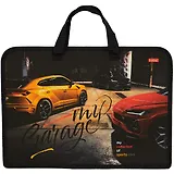 Папка для тетрадей А4 "Автопанорама" 34*24,5*3,5см пластик, молния, текст.ручки