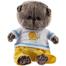 Мягкая игрушка Басик BABY в футболке с улиткой (20 см) (BB-081)