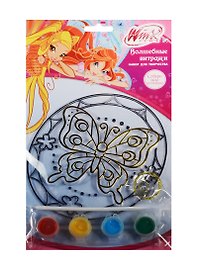 Набор для творч. MultiArt Волшебн. витражи Winx (SCR-SR100) (витраж+краски/4цв.+подвес+кисть) (в ассорт.) (6+) (упаковка) (в кор. 4х48шт)