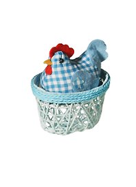 Корзинка декоративная с крышкой Курочка (10см) (759-012) (Авангард)