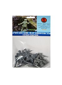 БИПЛАНТ Игровой набор Солдатики "Британские Парашютисты" 8шт в блистере 12020