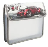 Папка для тетрадей А5 "Красное автот" липучка, Оникс