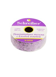 Тесьма декоративная на клеевой основе, 180 х 1.8 см, Schreiber, в ассортименте