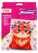 Набор для творчества Color Puppy Алмазная мозаика Кошечка в цветочках 17*21см
