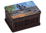 ГС Шкатулка Ижевск Памятник Ижевским оружейникам  (дерево) (9,5 x 6,5 x 5,2 см)