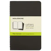 Записная книжка «Cahier Journal Pocket» А6, 32 листа, нелинованная, черная, 3 штуки, Moleskine