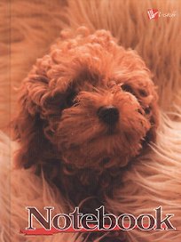 Записная книжка А6 64л кл. "Меховой щенок" 7БЦ, глянц.ламинация, сшит.блок, Listoff