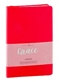 Записная книжка «Graсe» А6, 80 листов в клетку, коралловый, экокожа, Listoff