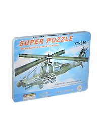 Конструктор 3D Вертолет (XY-319) (124376) (44х29х16см) (Super Puzzle)