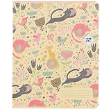 Тетрадь в клетку Academy Style, "Животные (паттерн)", 12 листов, в ассортименте