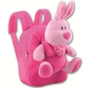 Рюкзак детский, Феникс+, Плюшевый зайка (26х21х8,5см, 1 отд., мягк.игр.), 40092