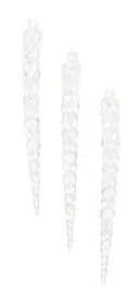 Новогоднее подвесное украшение Сосулька перламутровая (3шт) (пластик) (ПВХ бокс) (15см) (12-09234-N22)