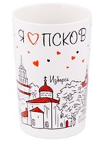 Кружка Я люблю Псков (350мл) (фарфор) (Псков) (065-4-25)